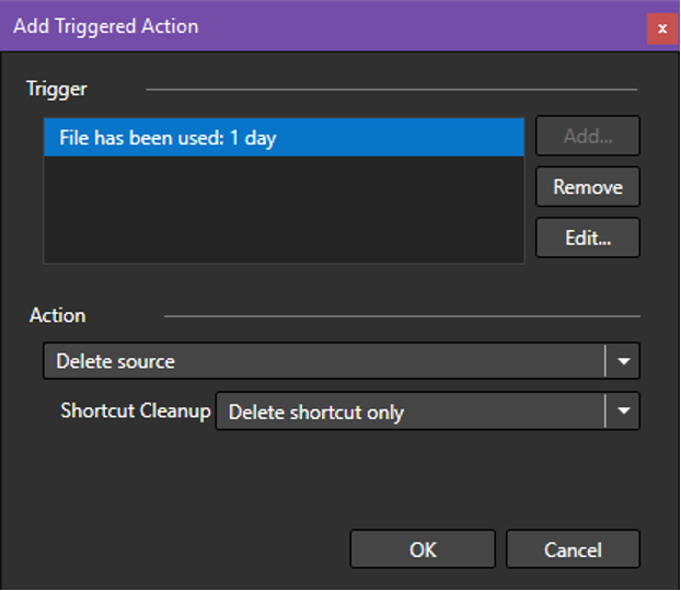 Triggered Action Screenshot